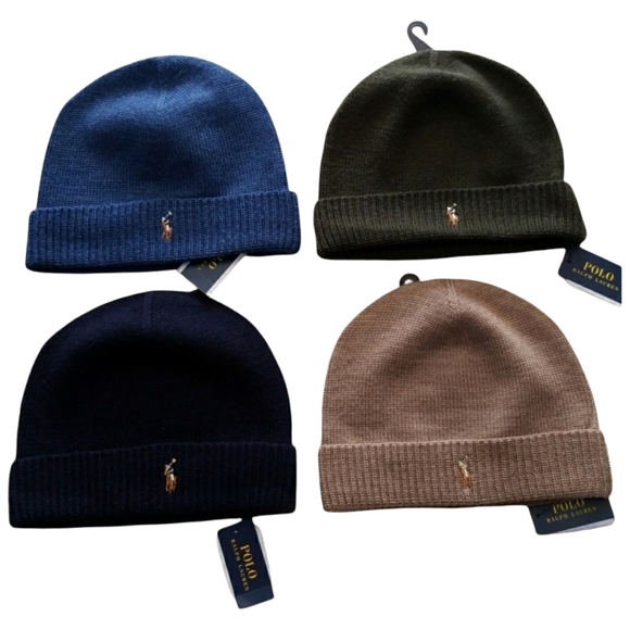 Last one! Polo Ralph Lauren mens hat 100% merino wool navy - Picture 7 of 7